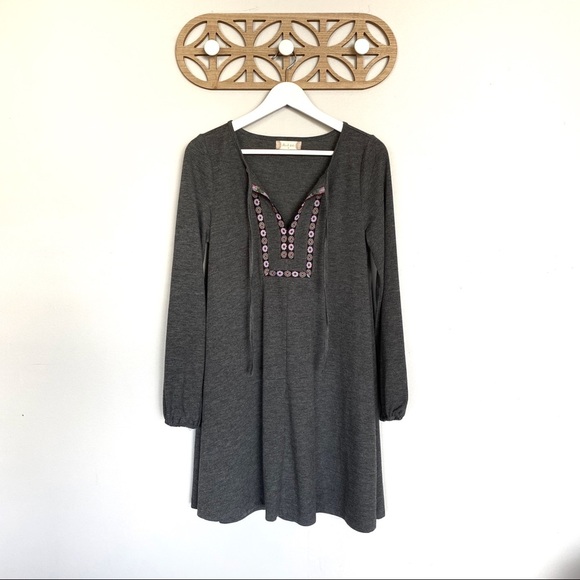 Altar'd State Long Sleeve Dress Gray Sz Small - Picture 6 of 11